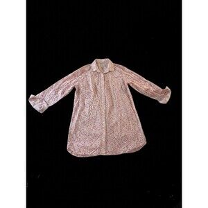 Victoria's Secret The Mayfair Sleep Shirt Large Pink Floral Cotton Night Gown